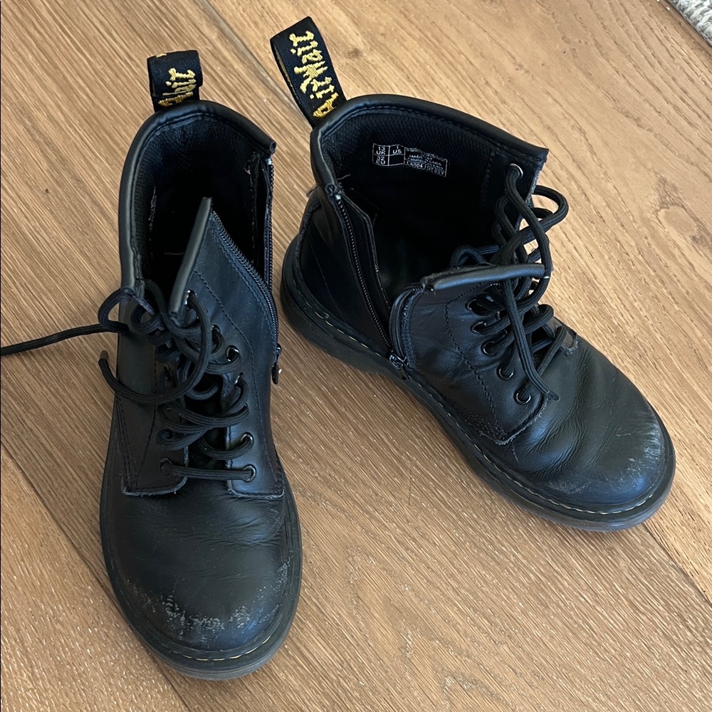 Dr. Martens Black Leather Combat Boots